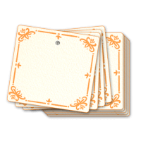 客製化貼紙-方形雙面吊卡或香氛卡或紙杯墊