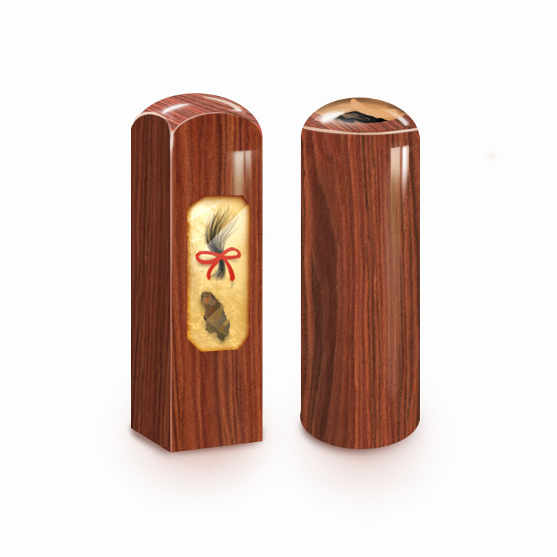 寶寶臍帶章－紫檀木（送盒裝）｜天然木質印章・可客製姓名 | 印貼網